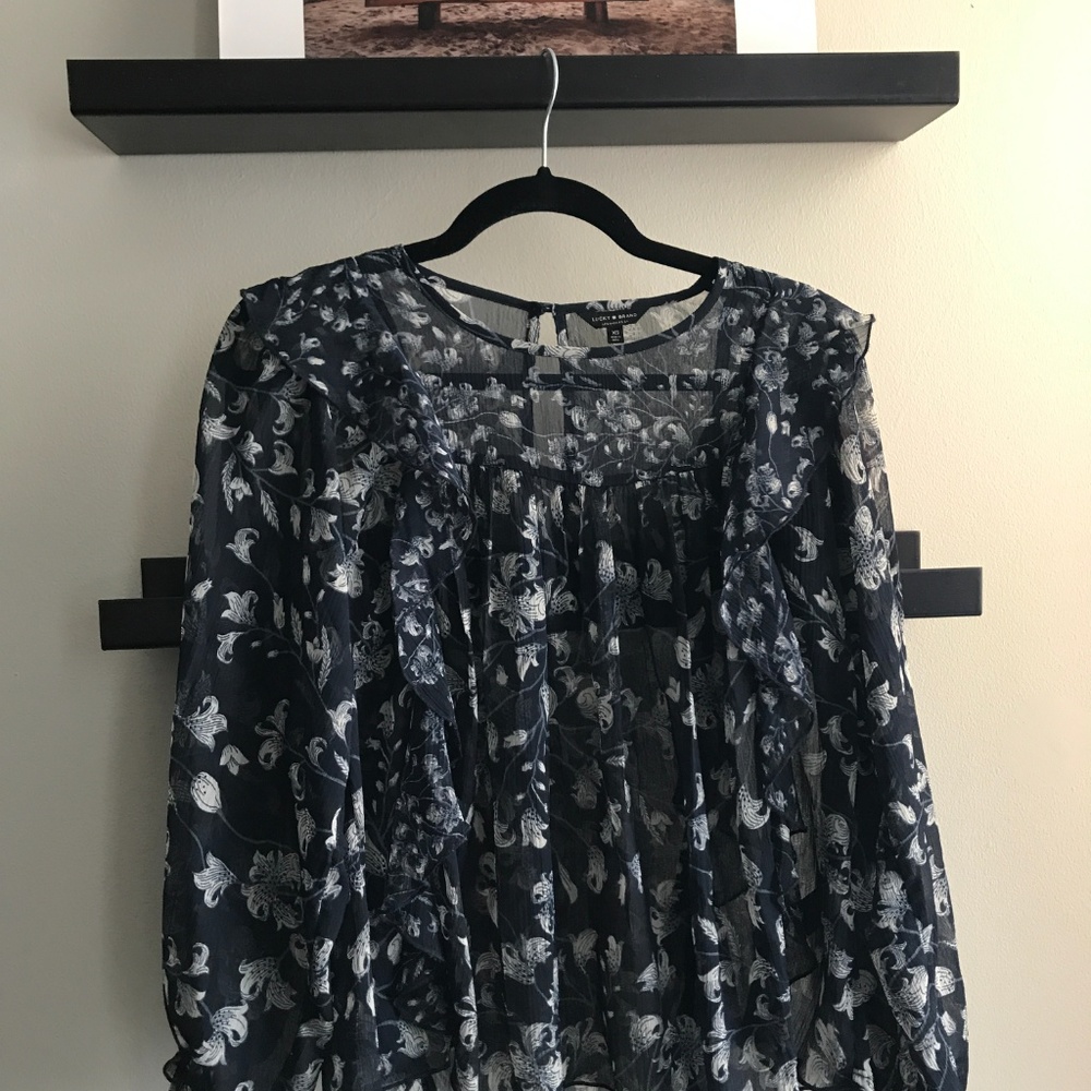 Loose Floral Paisley Patterned Blouse